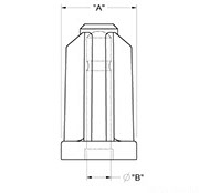 drawing of Plastic Caster Socket